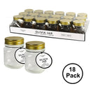 Kraft Collection 18 x150ml Glass Storage Jar Gold Screw Lid Jars