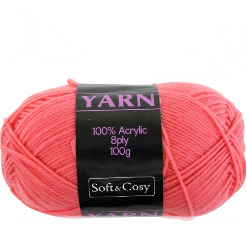 Soft & Cozy Soft & Cozy 100g Acrylic 8ply Knitting Yarn Mauve