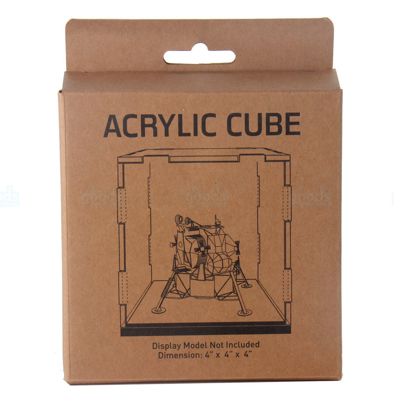 Metal Earth Clear Acrylic Cube Display Box 4"x4"x4"