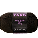 Soft & Cozy Soft & Cozy 100g Acrylic 8ply Knitting Yarn Dark Brown