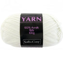Soft & Cozy Soft & Cozy 100g Acrylic 8ply Knitting Yarn Pure White