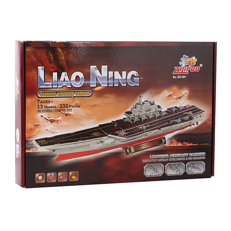 Zilipoo Chinese Aircraft Carrier Liaoning 233 Pieces DIY 3D Puzzle Model Building Kit