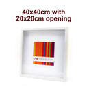 Unigift Unigift White Deep Shadow Box Photo Picture Frame 40x40cm