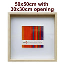 Unigift Unigift Natural Deep Shadow Box Photo Picture Frame 50x50cm