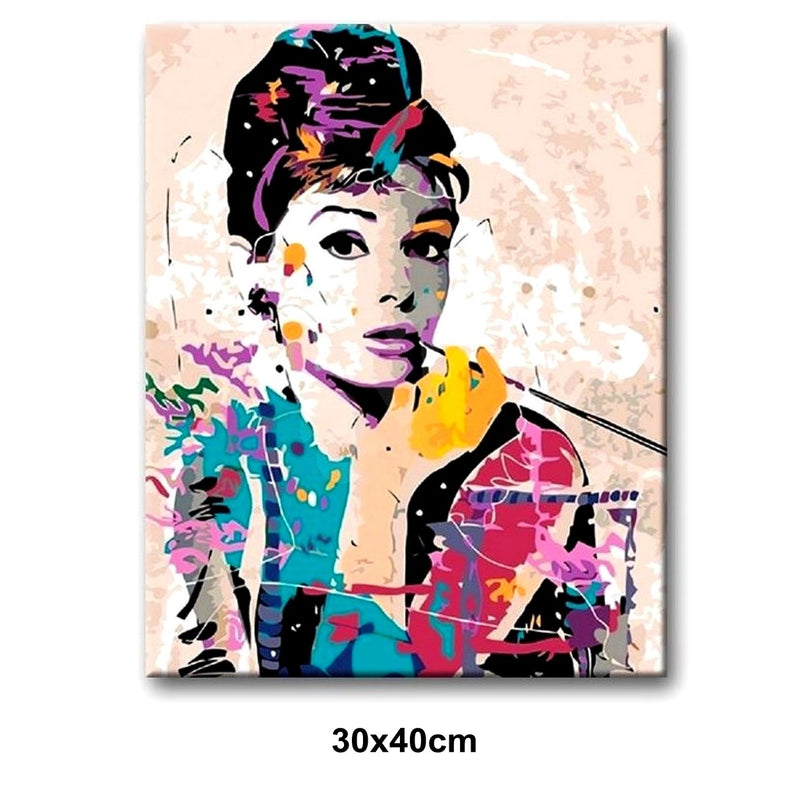 5D Picture 5D Diamond Art Painting 30x40cm Canvas Kit Audrey Hepburn