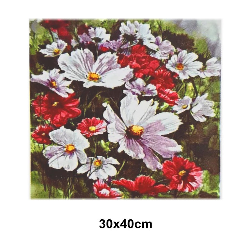 5D Picture 5D Diamond Art Painting 30x40cm Canvas Kit Flower Garden