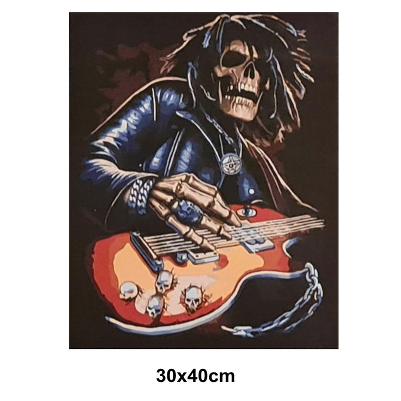 5D Picture 5D Diamond Art Painting 30x40cm Canvas Kit Skeleton Rocker