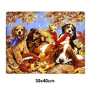 5D Picture 5D Diamond Art Painting 30x40cm Canvas Kit Playful Dogs