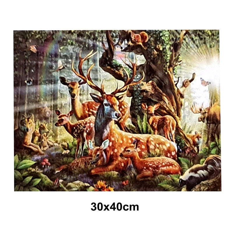 5D Picture 5D Diamond Art Painting 30x40cm Canvas Kit Reindeer
