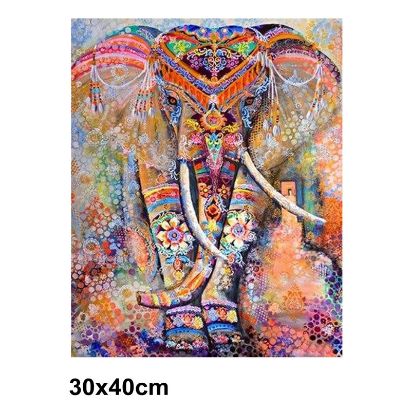 5D Picture 5D Diamond Art Painting 30x40cm Canvas Kit Esoteric Elephant