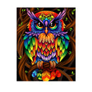 5D Picture 5D Diamond Art Painting 30x40cm Canvas Kit Psychedelic Owl