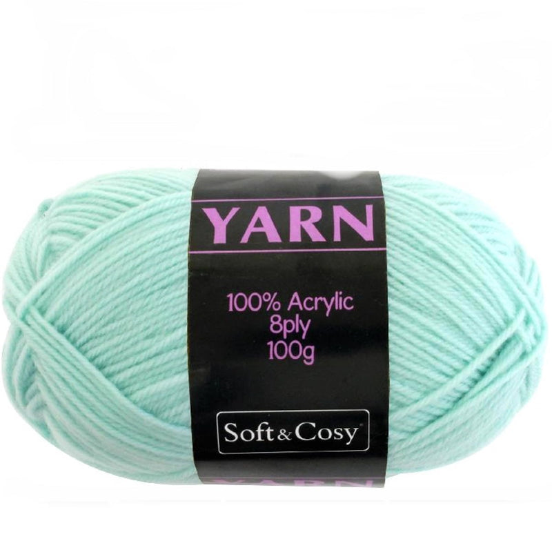 Soft & Cozy Soft & Cozy 100g Acrylic 8ply Knitting Yarn Mint