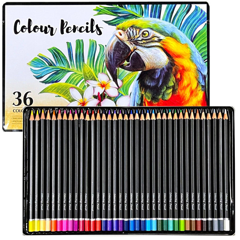 UBL Deluxe Colouring Pencils Tin Set 36 Colours