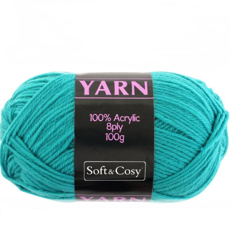 Soft & Cozy Soft & Cozy 100g Acrylic 8ply Knitting Yarn Teal