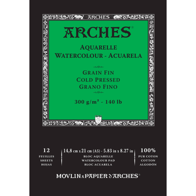 Arches Arches Watercolour Paper Pad 100% Pure Cotton 300gsm