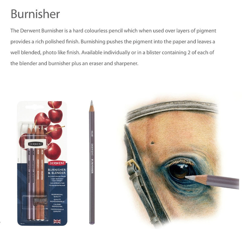 Derwent Derwent Burnisher & Blender Drawing Pencil Set 6pk