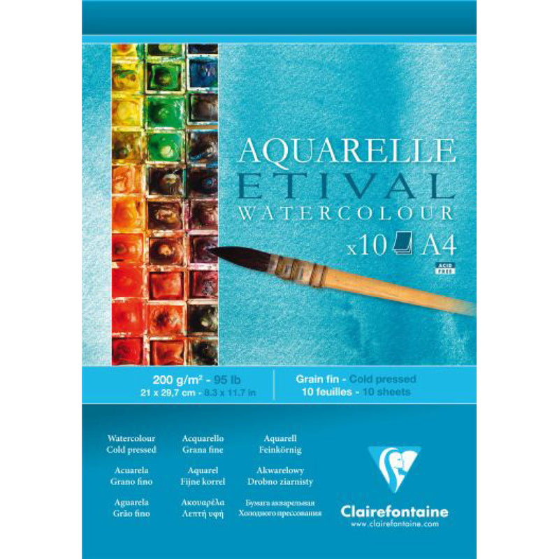 Clairefontaine Etival Watercolour Paper Pad 200gsm
