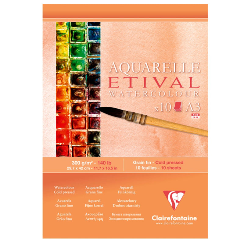 Clairefontaine Clairefontaine Etival Watercolour Paper Pad 300gsm