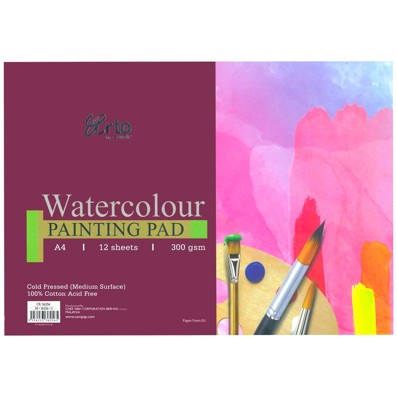 Arto Arto 100% Cotton Watercolour Paper Pad - A4 Cold Pressed 300gsm