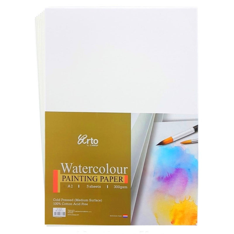 Arto Arto 100% Cotton Watercolour Paper - A2 Cold Pressed 300gsm
