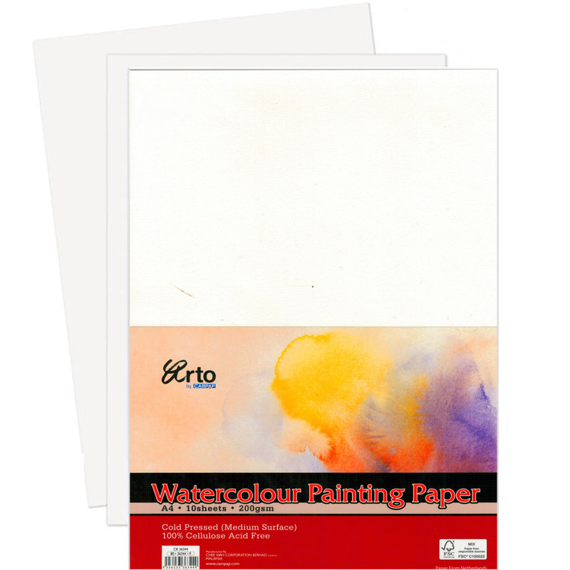 Arto Arto Cellulose Watercolour Paper - A4 Cold Pressed 200gsm