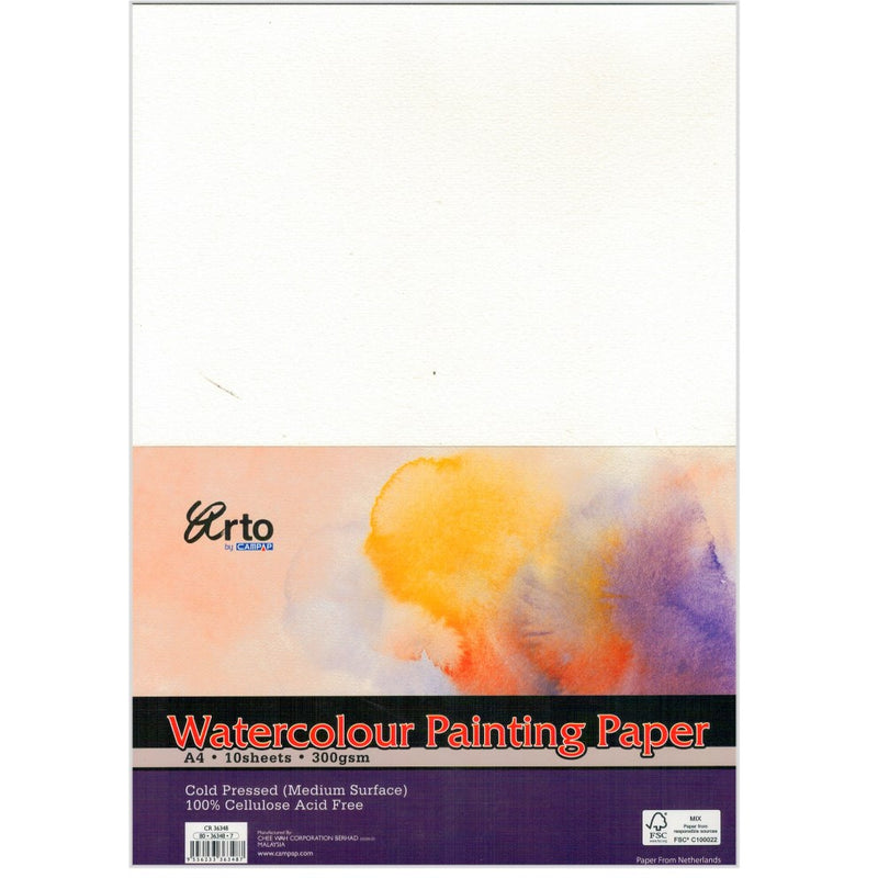 Arto Arto Cellulose Watercolour Paper - A4 Cold Pressed 300gsm