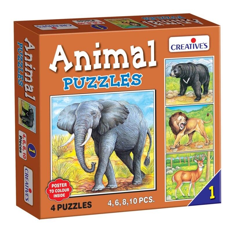 Creative's Animal Puzzles Set Kids Educational Toy