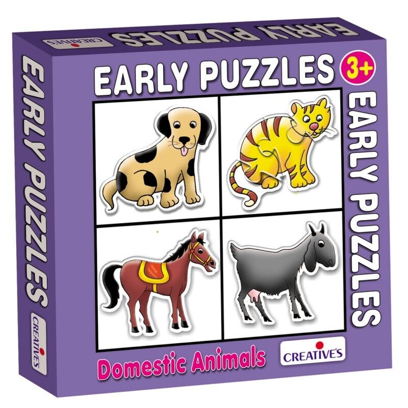 Creative's Early Puzzles Set Domestic Animals Kids Educational Toy