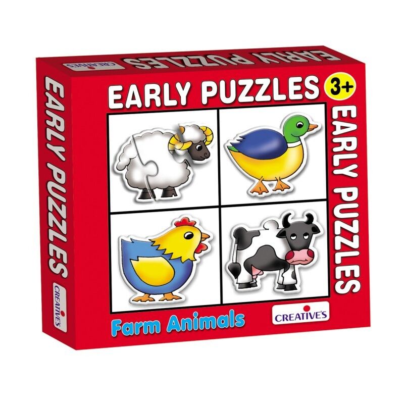 Creative's Early Puzzles Set Farm Animals Kids Educational Toy