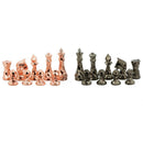 Dal Rossi Dal Rossi Italy Diamond Cut Chess Set Copper/Bronze Carbon Fibre Finish 16" Board