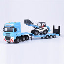 KDW Die Cast Low Platform Trailer with Wheel Loader 1:50 Scale Construction 3D Model Set