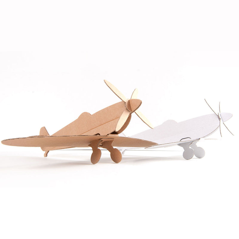 Leolandia Fold-up Cardboard 2 x Spitfire Planes DIY 3D Model Building Kit