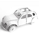 Leolandia Fold-up Cardboard Tin Snail Car White - DIY 3D Model Building Kit