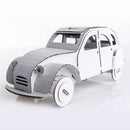 Leolandia Fold-up Cardboard Tin Snail Car White - DIY 3D Model Building Kit