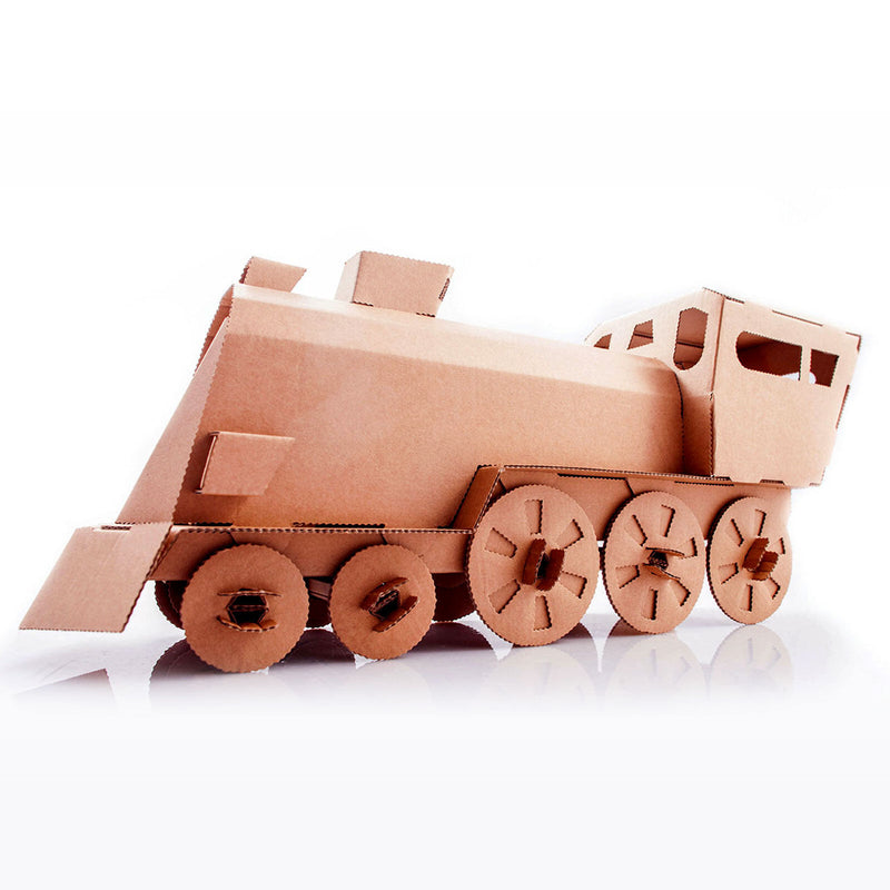 Leolandia Fold-up Cardboard Locomotive Train DIY 3D Model Building Kit
