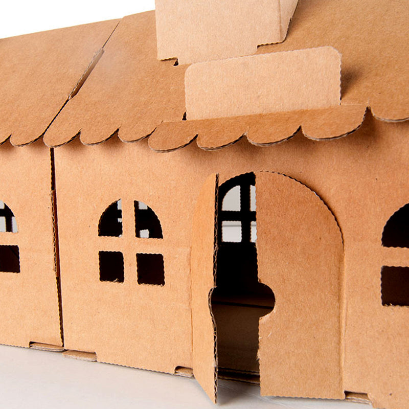 Leolandia Fold-up Cardboard House Money Box DIY 3D Model Building Kit