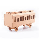 Leolandia Fold-up Cardboard Railway Passenger Train DIY 3D Model Building Kit