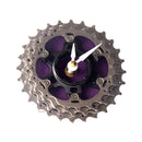 Handmade Clock - Purple Bicycle Cassette Gear Desk Clock Made from Recycled Parts