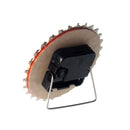 Handmade Clock - Orange Bicycle Cassette Gear Desk Clock Made from Recycled Parts