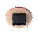 Handmade Clock - Red Bicycle Cassette Gear Desk Clock Made from Recycled Parts