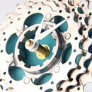 Handmade Clock - Turquoise Bicycle Cassette Gear Desk Clock Made from Recycled Parts