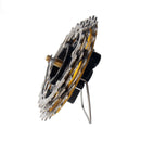 Handmade Clock - Yellow Bicycle Cassette Gear Desk Clock Made from Recycled Parts