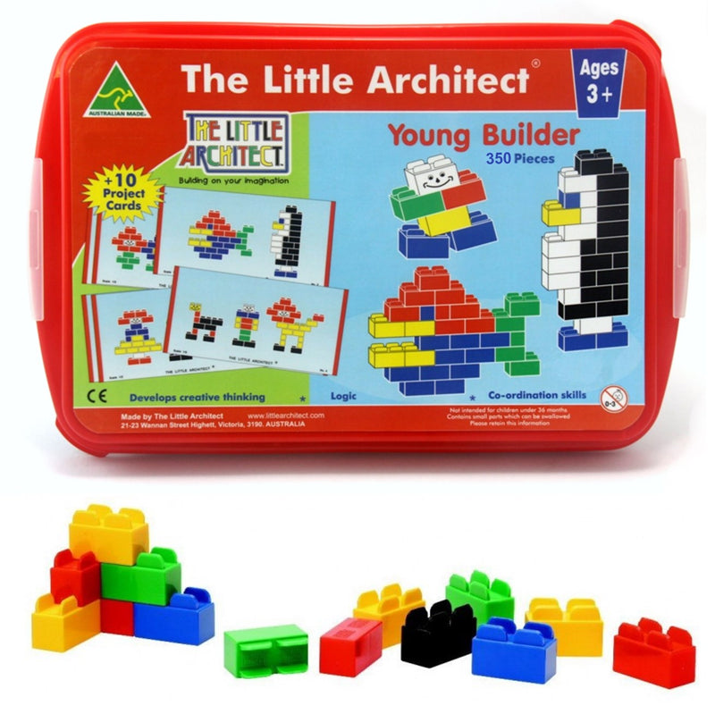 The Little Architect The Little Architect Kids Building Blocks Set 350pcs Young Builder Box