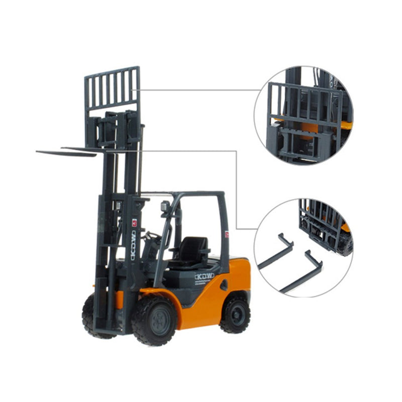 KDW Die Cast Forklift Truck ORANGE 1:20 Scale Material Handling Equipment Model Vehicle 3D Model