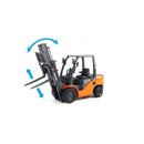 KDW Die Cast Forklift Truck ORANGE 1:20 Scale Material Handling Equipment Model Vehicle 3D Model