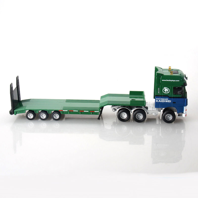 KDW Die Cast Low Loader Truck with Excavator 1:50 Scale Heavy Construction Vehicle 3D Model