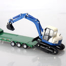KDW Die Cast Low Loader Truck with Excavator 1:50 Scale Heavy Construction Vehicle 3D Model