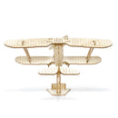 Ki-Gu-Mi Biplane 3D Wooden Puzzle DIY Model Building Kit