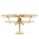 Ki-Gu-Mi Biplane 3D Wooden Puzzle DIY Model Building Kit