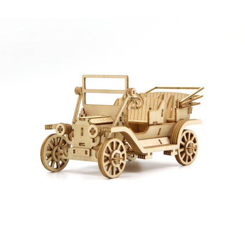 Ki-Gu-Mi Classic Car Iphone Stand 3D Wooden Puzzle DIY Model Building Kit